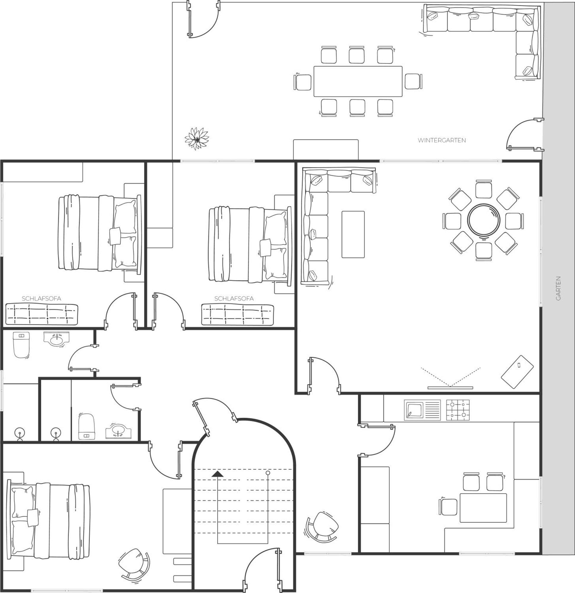 Appartement Rosengarten لانغنفلد الغرفة الصورة